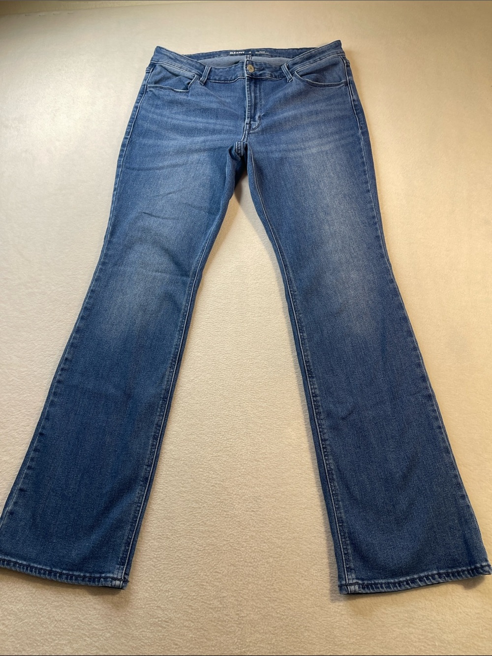 Old Navy Women's Medium Blue Flare Jeans MIDE RISE BOOTCUT SIZE 12